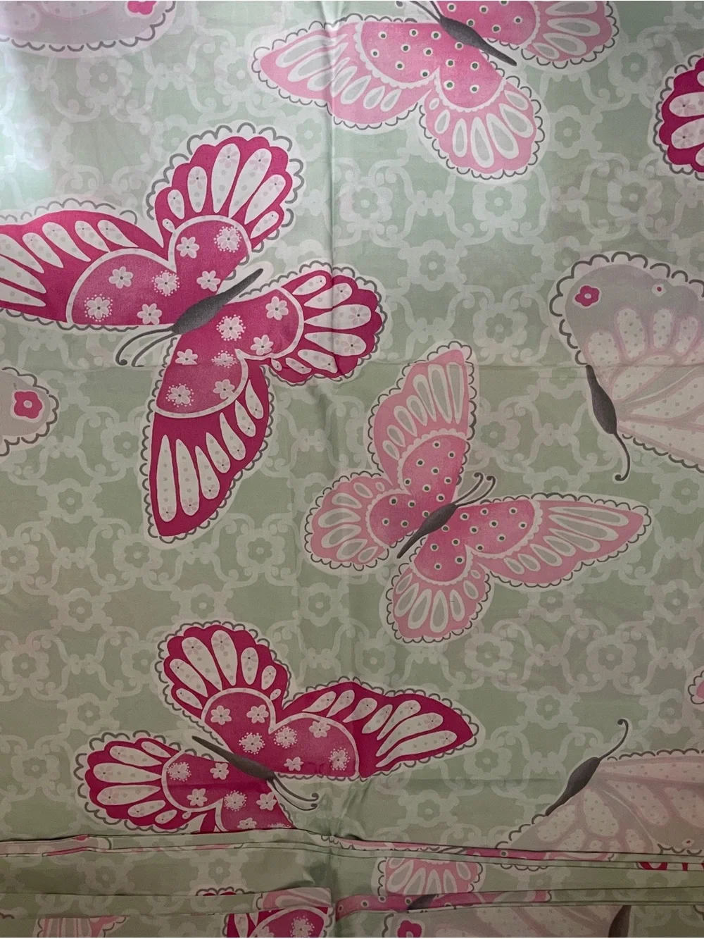 NWT Pottery Barn Kids Sabrina Duvet Cover in Pink and Mint Butterfly Print Twin